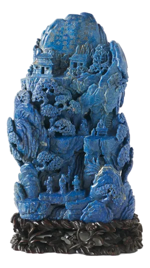 Lapis Lazuli Mountain-Form Carving