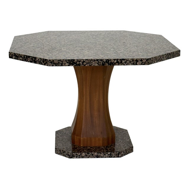 Art Deco Dining Table with Octagonal Granite Top, 1950s For Sale