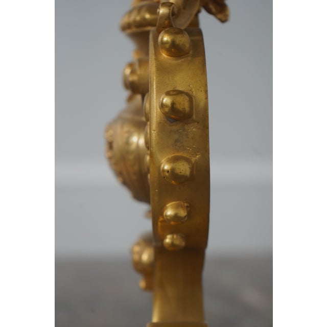 Antique French Bronze Dolphin Andiron Converted Table Lamps - a Pair For Sale - Image 10 of 15