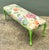 Light Green Vintage Lacquered Floral Bench For Sale - Image 8 of 12