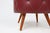 Vintage Pouf with Storage in Dark Red Faux Leather, 1950 For Sale - Image 4 of 14