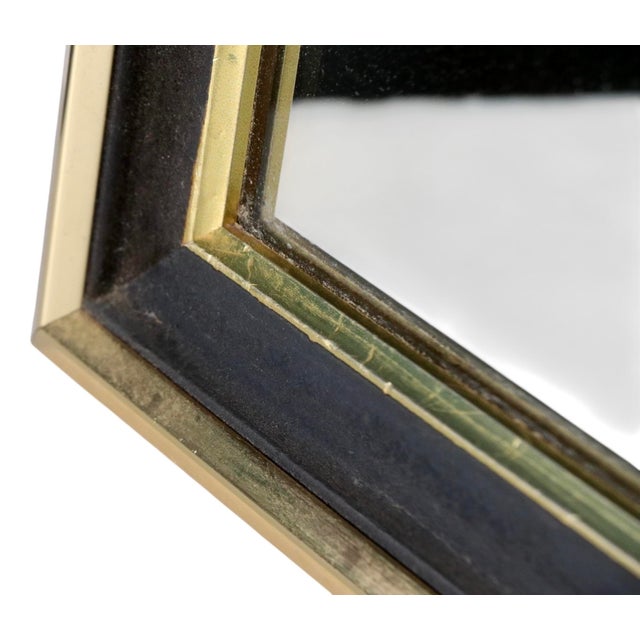 Black Neo Classical Gold and Black Rectangular Mirror by Turner C 1950/70's For Sale - Image 8 of 8
