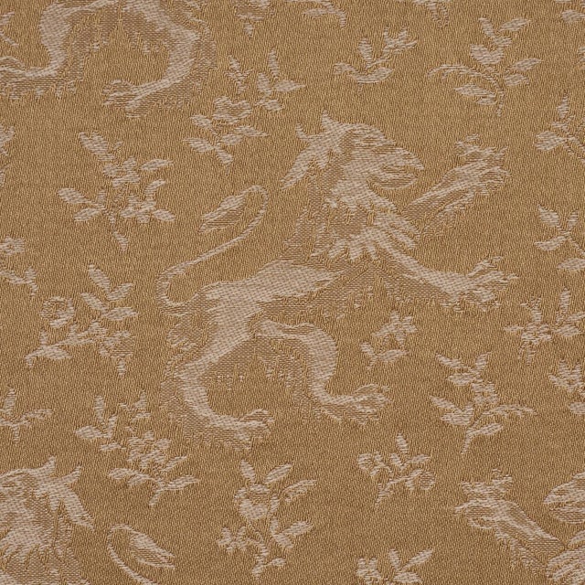 Traditional Sample - Schumacher Ewan'S Beasts Fabric In Wheat For Sale - Image 3 of 5