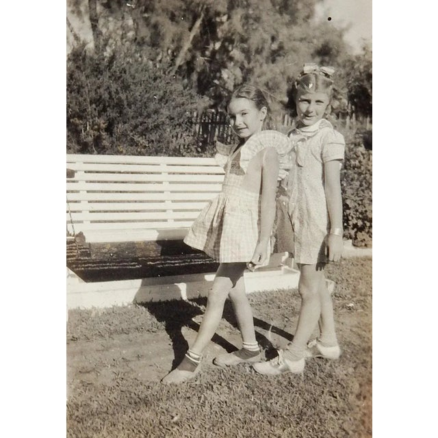 Shabby Chic Mid Century Two Step Dancing Girls Snapshot For Sale - Image 3 of 3