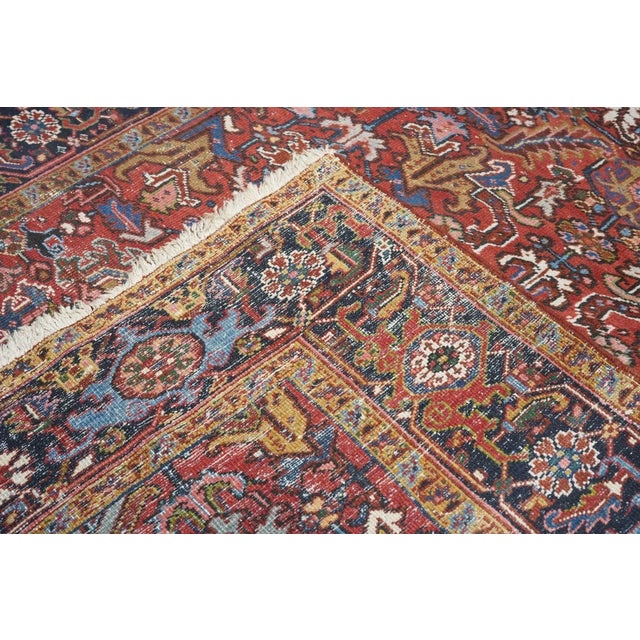 Vintage Heriz Rug 7'4'' x 10'8'' For Sale - Image 9 of 10