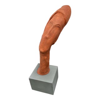 Terra Cotta Sculpture of a Female Bust For Sale
