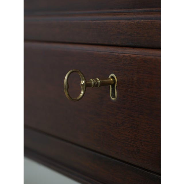 Wood Kittinger Leather Top Mahogany Architects Desk For Sale - Image 7 of 18