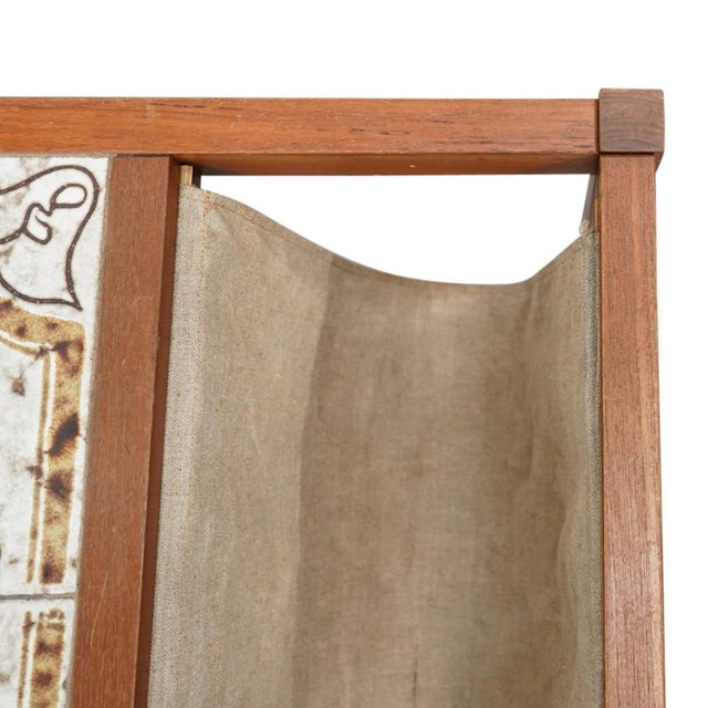 Wood Mid 20th Century Danish Teak and Tile Magazine Table For Sale - Image 7 of 9