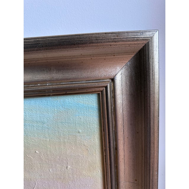 Modern Gary Ray Plein Air Oil Linen Wood Frame Signed California Landscape Painting For Sale - Image 9 of 18