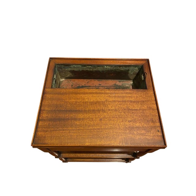 Pair of Antique 1920s–1930s Regency Revival Mahogany Side Tables With Integral Jardinières For Sale - Image 4 of 11