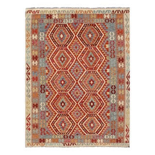 Large Vintage Afghan Ethnic Kilim Rug in Handmade Wool, 2010s For Sale