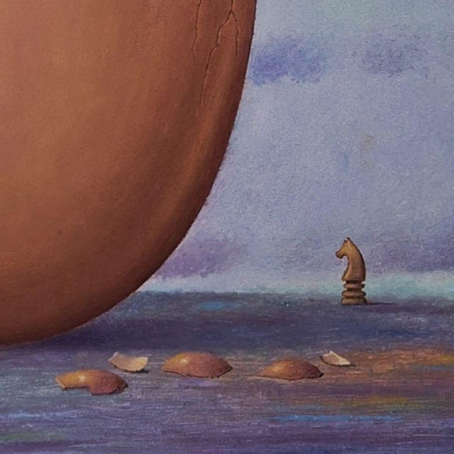 Zbigniew Wozniak, The Birth of the City, 2004, Oil Painting on Board For Sale - Image 3 of 6