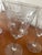 Vintage Etched Crystal Wine Goblets Set of 6 Grape pattern Tapered bowl with a thin rim Nice clear bell/ring Excellent...