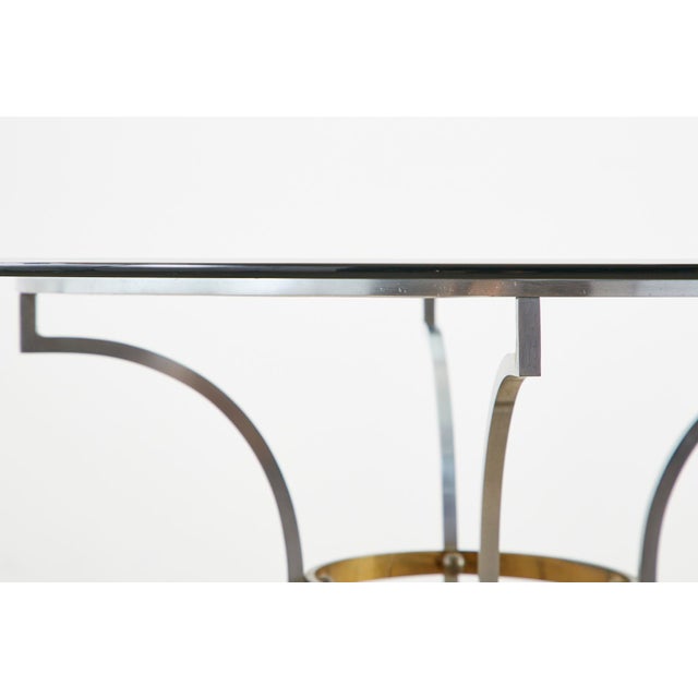 Maison Jansen Style Steel and Bronze Center Table For Sale In Sacramento - Image 6 of 12