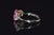 Late 20th Century Gia Certified 3.68Ct Madagascar Pink Sapphire E VVS Diamond Solid 950 Platinum 18k Gold Ring, Size 6.5 For Sale In Dallas - Image 6 of 15