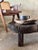 Small old Asian wooden coffee table in Japanese style, kidney-shaped top. Indonesian origin. Ideal for creating a small,...