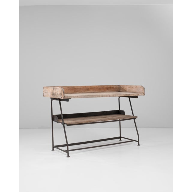 French Provincial 20th Century French Iron Bakery Table with Wooden Top For Sale - Image 3 of 18