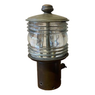 Vintage Brass Maritime Lantern Boat Lamp For Sale