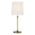 Thomas O'Brien by Visual Comfort Signature Bryant Large Table Lamp in Hand-Rubbed Antique Brass with Linen Shade For Sale