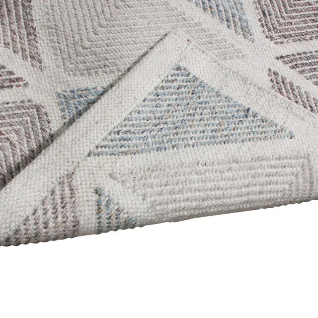 Not Yet Made - Made To Order Rug & Kilim’s Scandinavian Gray Brown & Blue Polyester Outdoor Rug - 9'x12' For Sale - Image 5 of 5