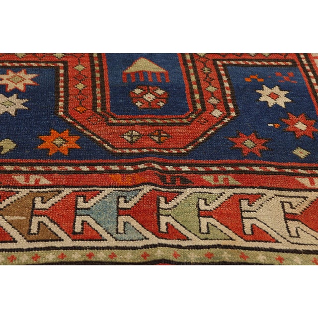 Late 19th Century Late 19th Century Caucasian Kazak Prayer Rug, 03'04 X 03'10 For Sale - Image 5 of 10