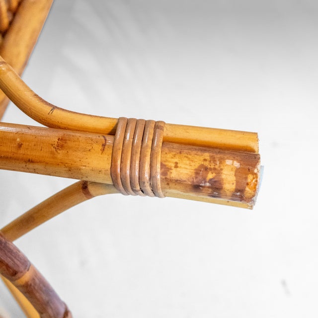 Mid-Century Modern Bamboo Baby Cradle, Italy, 1960s For Sale - Image 9 of 16
