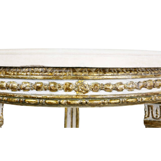 Swedish Neoclassical Giltwood and Painted Torchere - a Pair For Sale - Image 4 of 10