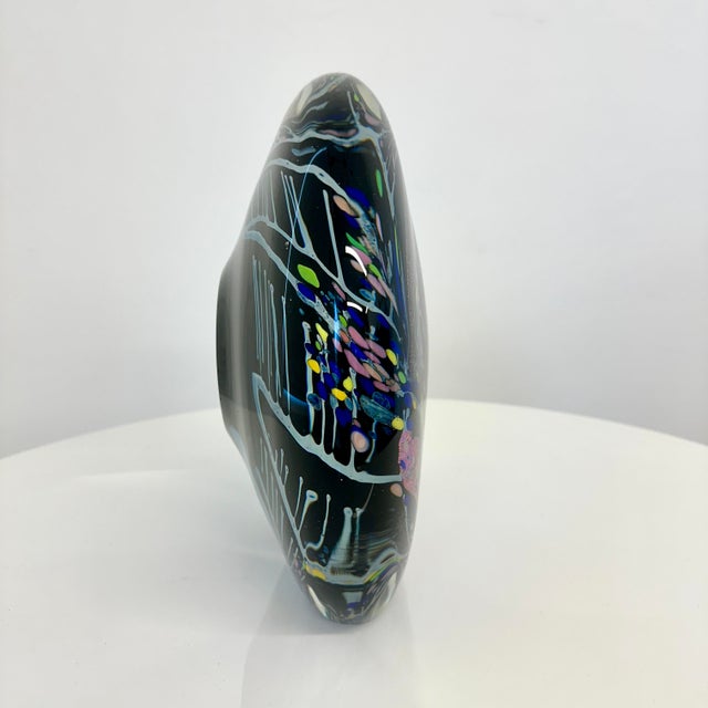 Abstract Expressionism Disk Sculpture by Rollin Karg Art C. 1999 For Sale - Image 3 of 6