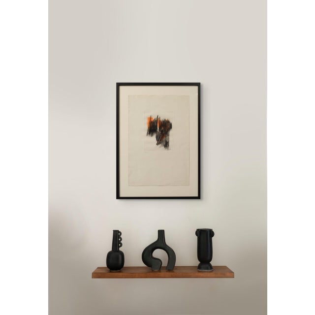 Modern Fritz Winter Black, English Red Light, Etching, Framed For Sale - Image 3 of 4