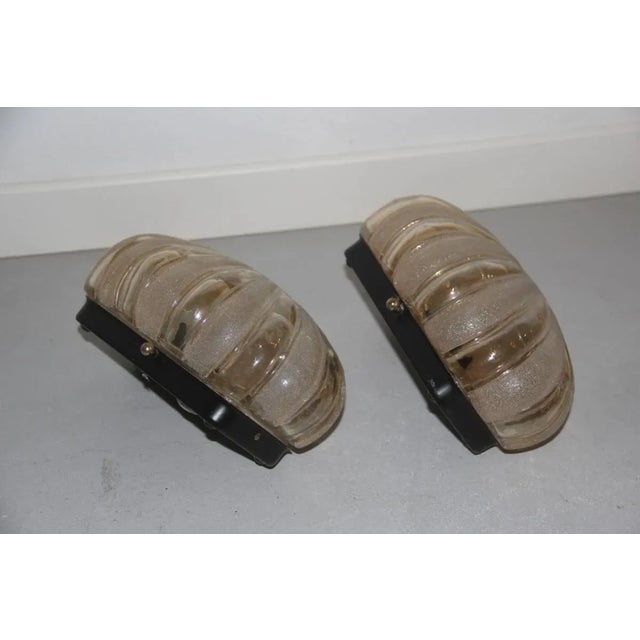 1960s Mid-Century Bubble Glass Wall Lamps, 1960s, Set of 2 For Sale - Image 5 of 7