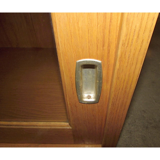 Late 20th Century Reclaimed Sliding Glass Door Square Cabinet For Sale - Image 6 of 7