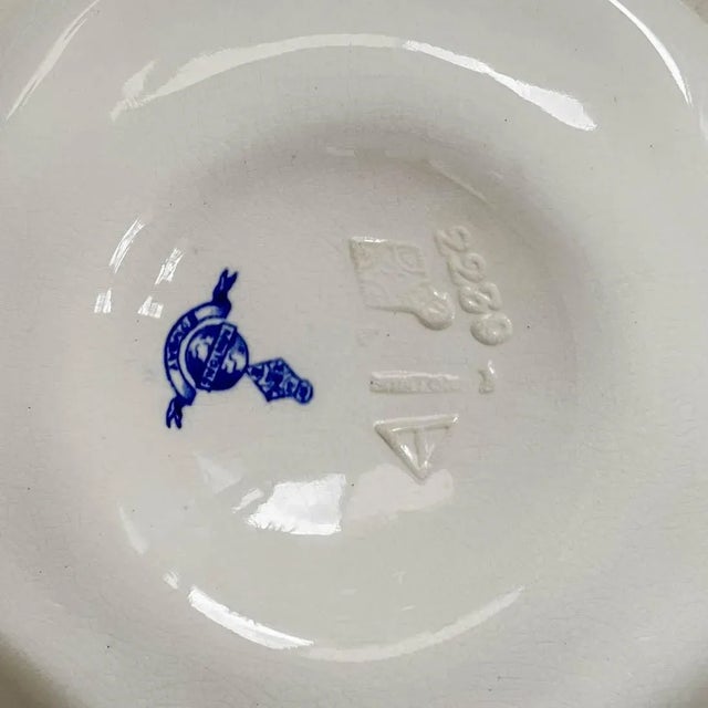 Minton 19th Century English Minton Bombay Flow Blue Oyster Plate For Sale - Image 4 of 8