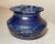 Vintage Hand Blown Murano Seguso Italian Iridescent Blue Scavo Style Glass Vase For Sale - Image 9 of 13