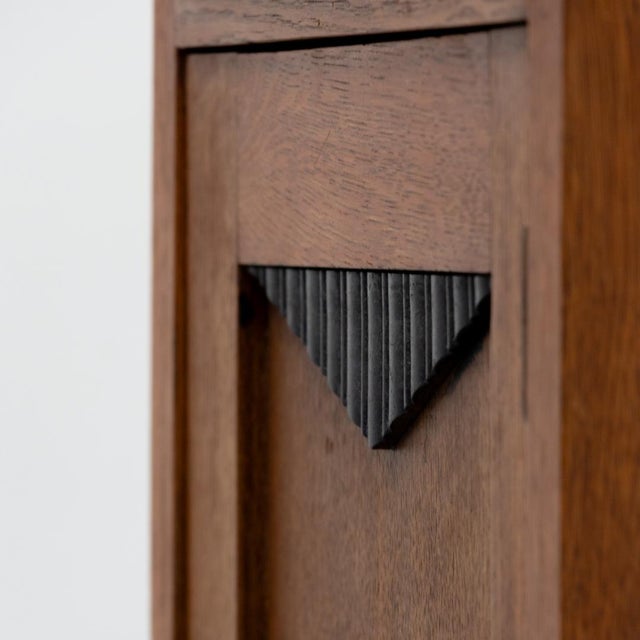 Wood Art Deco Dutch Marble Bedside Table, 1920s For Sale - Image 7 of 12