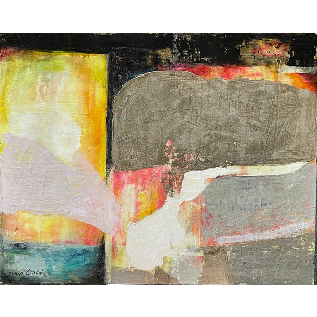 Original Mixed Media Abstract Painting " the Space Between" by Sonia Gold For Sale - Image 4 of 16
