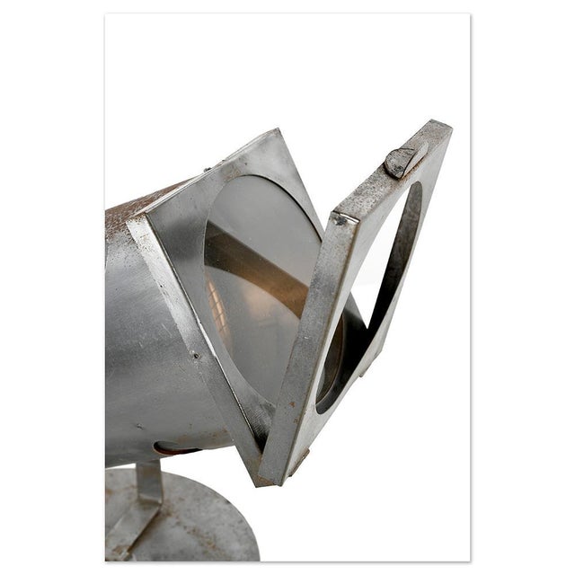 Patinated Metal Spotlight Lamp For Sale - Image 4 of 8