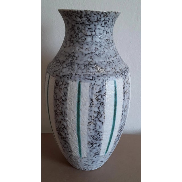 1960s Vintage German Ceramic Vase with Geometric Patterns, 1960s For Sale - Image 5 of 5