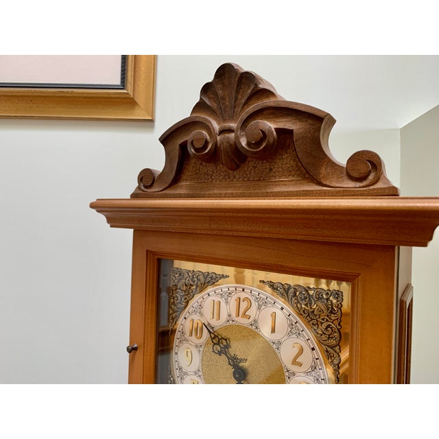 Wood Vintage 1970s German Grandfather Clock For Sale - Image 7 of 15