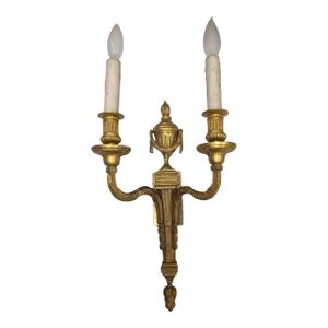 Late 19th Century Gilt Bronze Flaming Urn Sconce