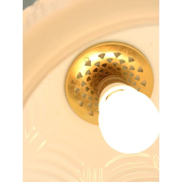 Mid-Century Italian Brass and Opaline Pendant Lamp, 1950s For Sale - Image 10 of 13