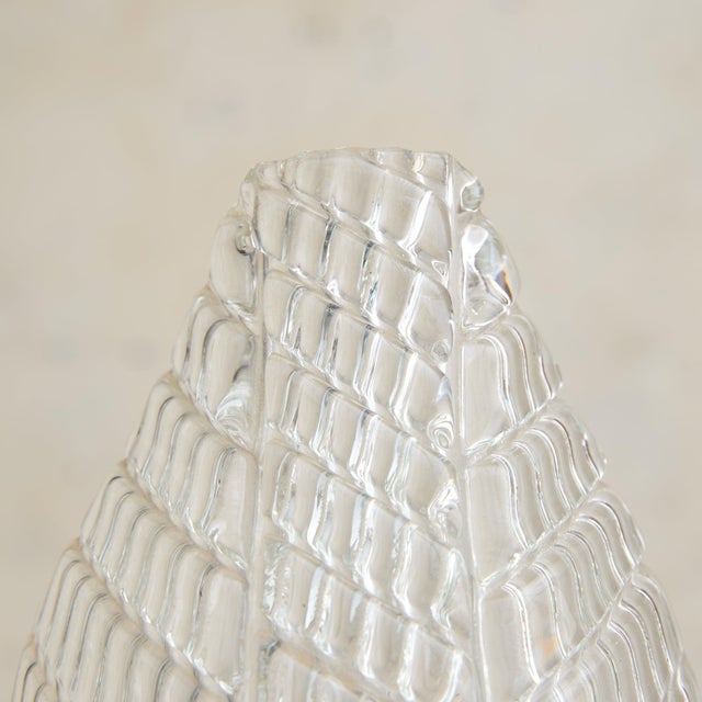 1930s Italian Murano Glass Leaf Table Lamp in the Manner of Barovier & Toso For Sale In Chicago - Image 6 of 12