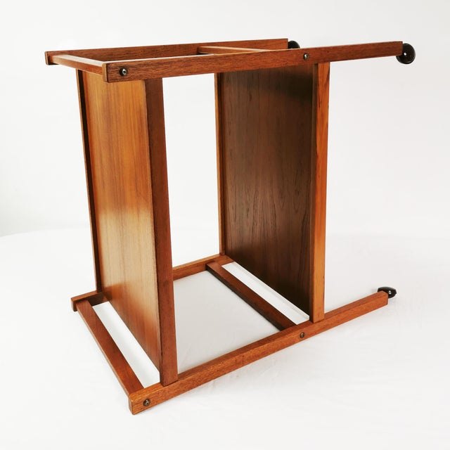 Brown Mid-Century Teak Bar Table from BRDR.FORBO, Denmark, 1960s For Sale - Image 8 of 14