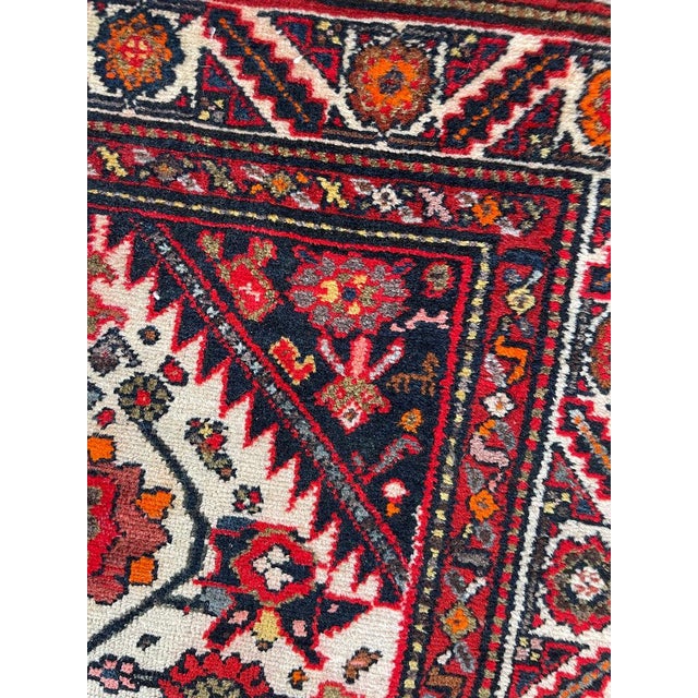 Antique Runner with Eggshell, Ivory & Beige Rug 3.7 x 13.5 For Sale - Image 4 of 13