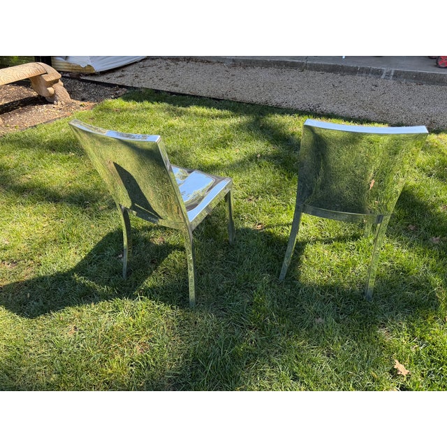 Metal Philippe Starck for Emeco Hudson Polished Aluminum Chairs – Set of 2 Dining + 1 Bar Height For Sale - Image 7 of 17