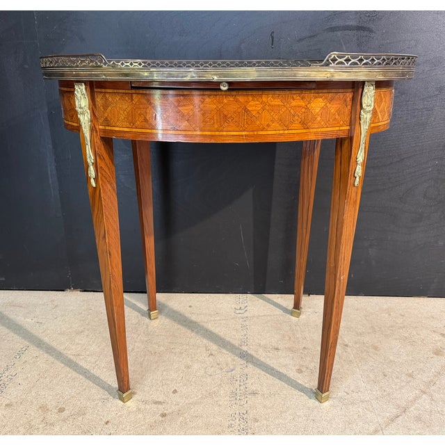 French Oval Lamp Table, 1880 For Sale - Image 11 of 15