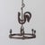 1950s Wrought Iron Rooster Chandelier by Jean Touret for Atelier Marolles For Sale In Los Angeles - Image 6 of 14