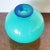Contemporary Vintage Mouth-Blown Art Glass Round Bowl-Shaped Vase in Vibrant Blue, Signed For Sale - Image 3 of 6