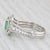Modern 2.59ctw Emerald Diamond Halo Engagement Ring 18k White Gold Size 6 Gia For Sale - Image 3 of 8