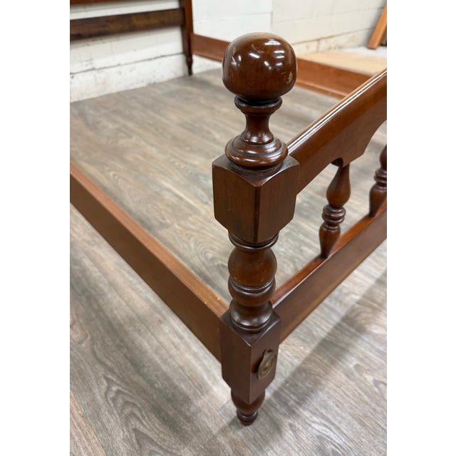 Traditional Vintage Full Size Colonial Revival Spindle Bed For Sale - Image 3 of 16