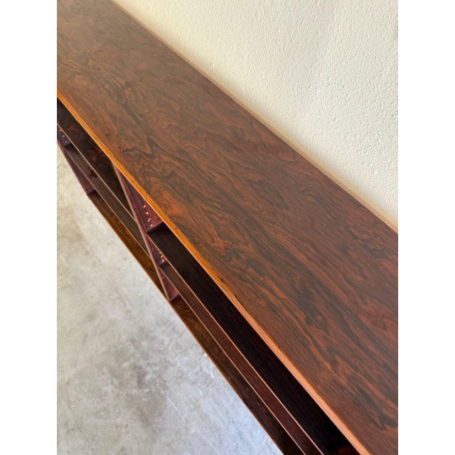 Vintage Danish Rosewood Bookcase - Mid-Century Modern Display Cabinet 1960s For Sale - Image 4 of 10